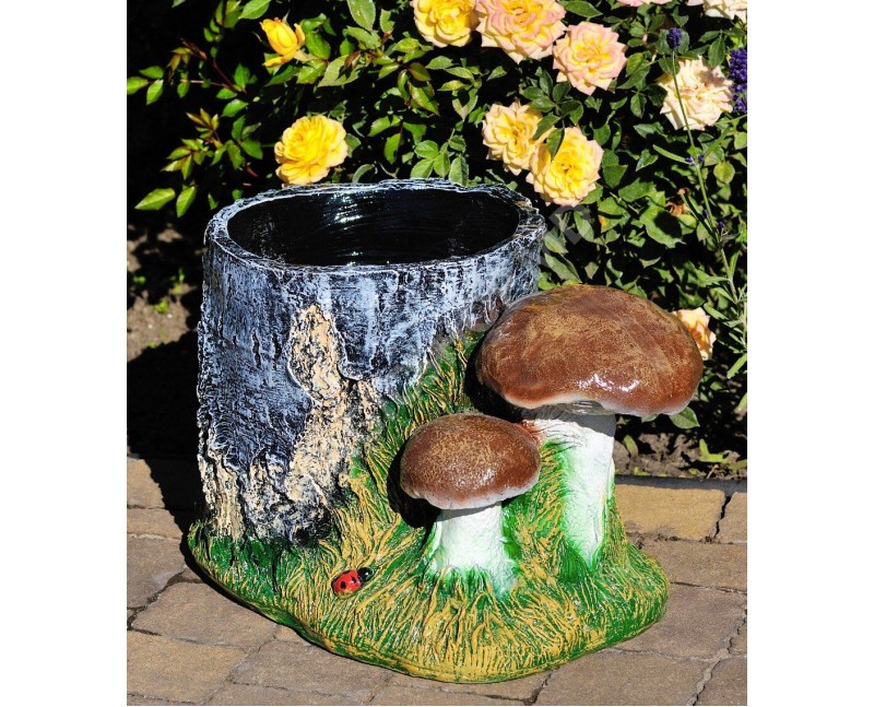 Горшок для цветов Cera Пенёк берёзовый